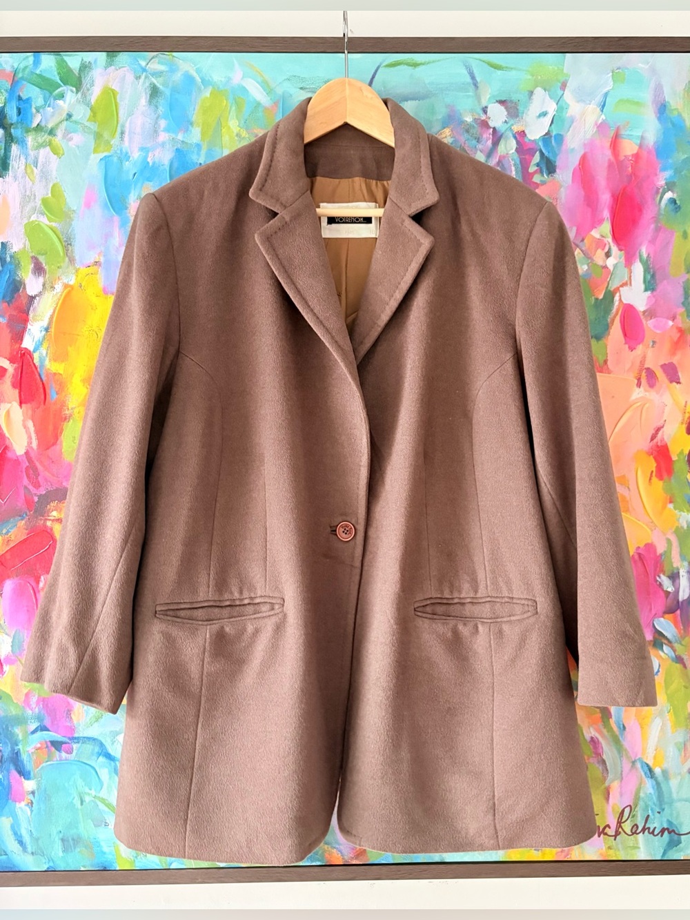 Votre Nom Wool Angora Cashmere Oversized Boyfriend Blazer — Size 18